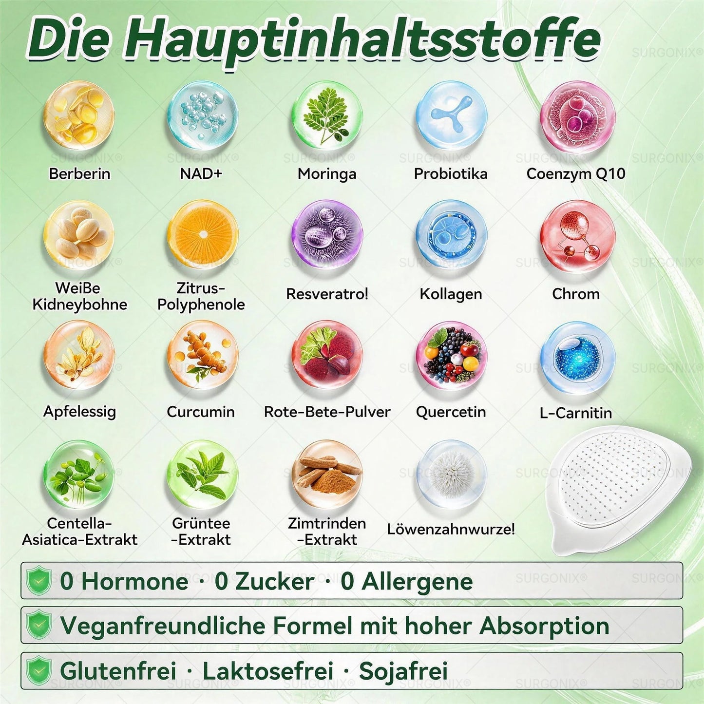 𝗢ffizieller Shop | 🇩🇪𝖲𝗎𝗋𝗀𝗈ᴎ𝗂𝗑® 𝗠𝗼𝗿𝗶𝗻𝗴a · 𝗕erberin ＆ NAD＋10-IN-1 𝗙ortschrittliches 𝗡ano-Mikronadel-𝑷𝒇𝒍𝒂𝒔𝒕𝒆𝒓 (1x täglich, sichtbare Veränderungen in 7 Tagen) 🥗 Für Adipositas, Herz-Kreislauf-Gesundheit, Diabetes, Schlafapnoe, Gelenkprobleme u.v.m