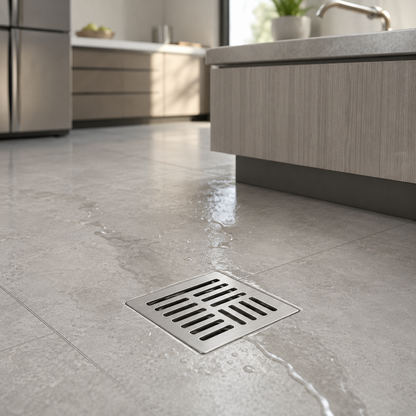 Premium Stainless Steel Kitchen Floor Drain with Anti-Odor Core & Removable Strainer