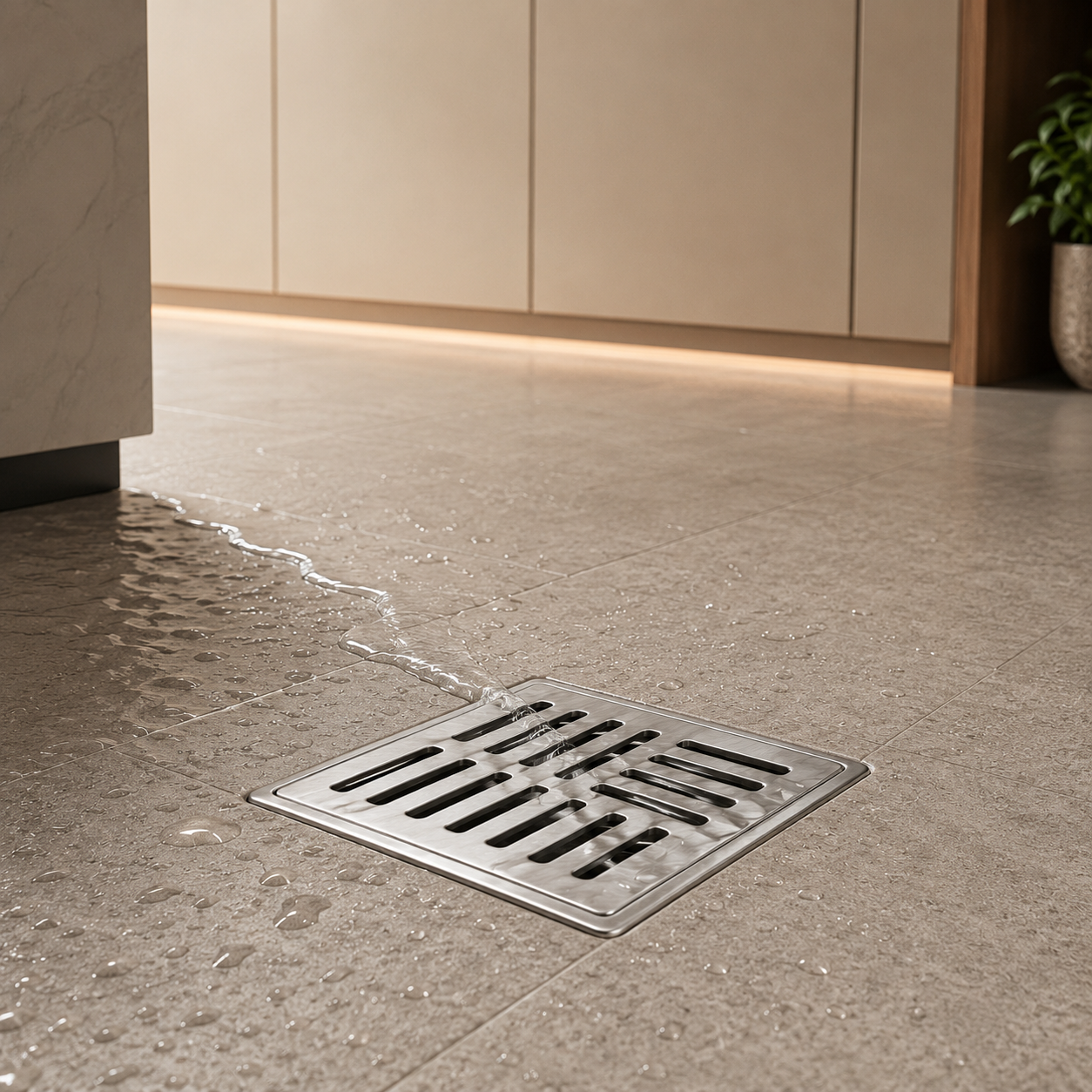 Premium Stainless Steel Kitchen Floor Drain with Anti-Odor Core & Removable Strainer