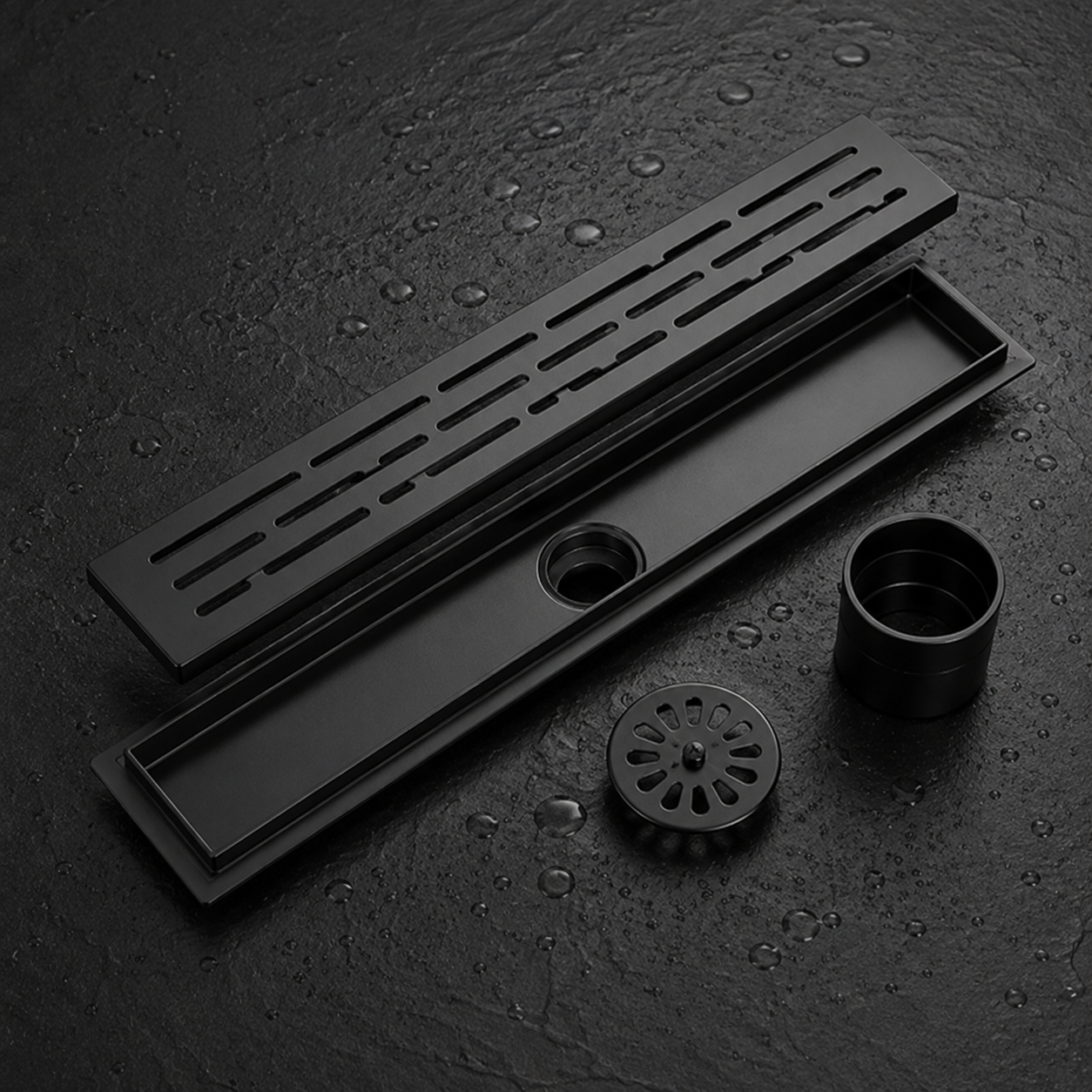 Premium Stainless Steel Linear Shower Drain with Removable Strainer | Fast Drainage | Modern Bathroom Floor Drain