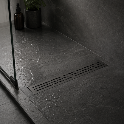 Premium Stainless Steel Linear Shower Drain with Removable Strainer | Fast Drainage | Modern Bathroom Floor Drain