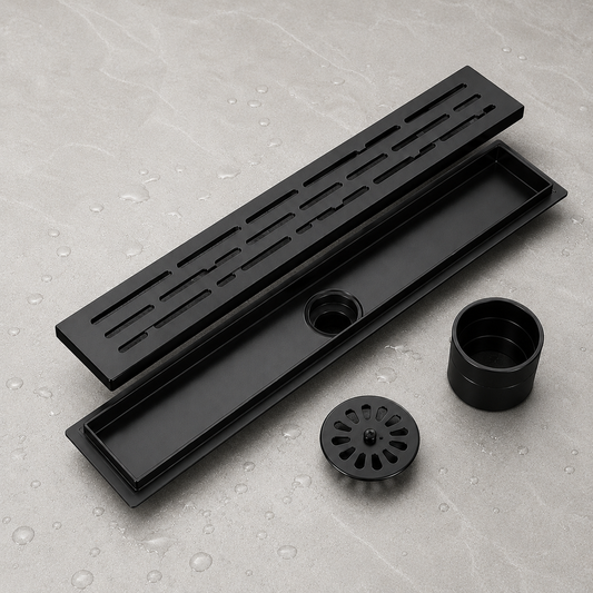 Premium Stainless Steel Linear Shower Drain with Removable Strainer | Fast Drainage | Modern Bathroom Floor Drain