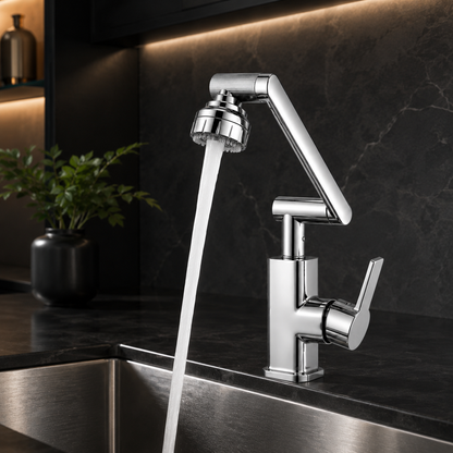 360° Rotating Dual-Mode Kitchen Faucet with Adjustable Spray Head