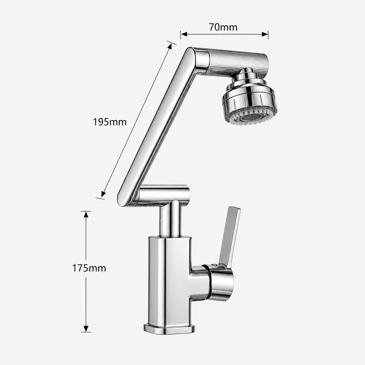 360° Rotating Dual-Mode Kitchen Faucet with Adjustable Spray Head
