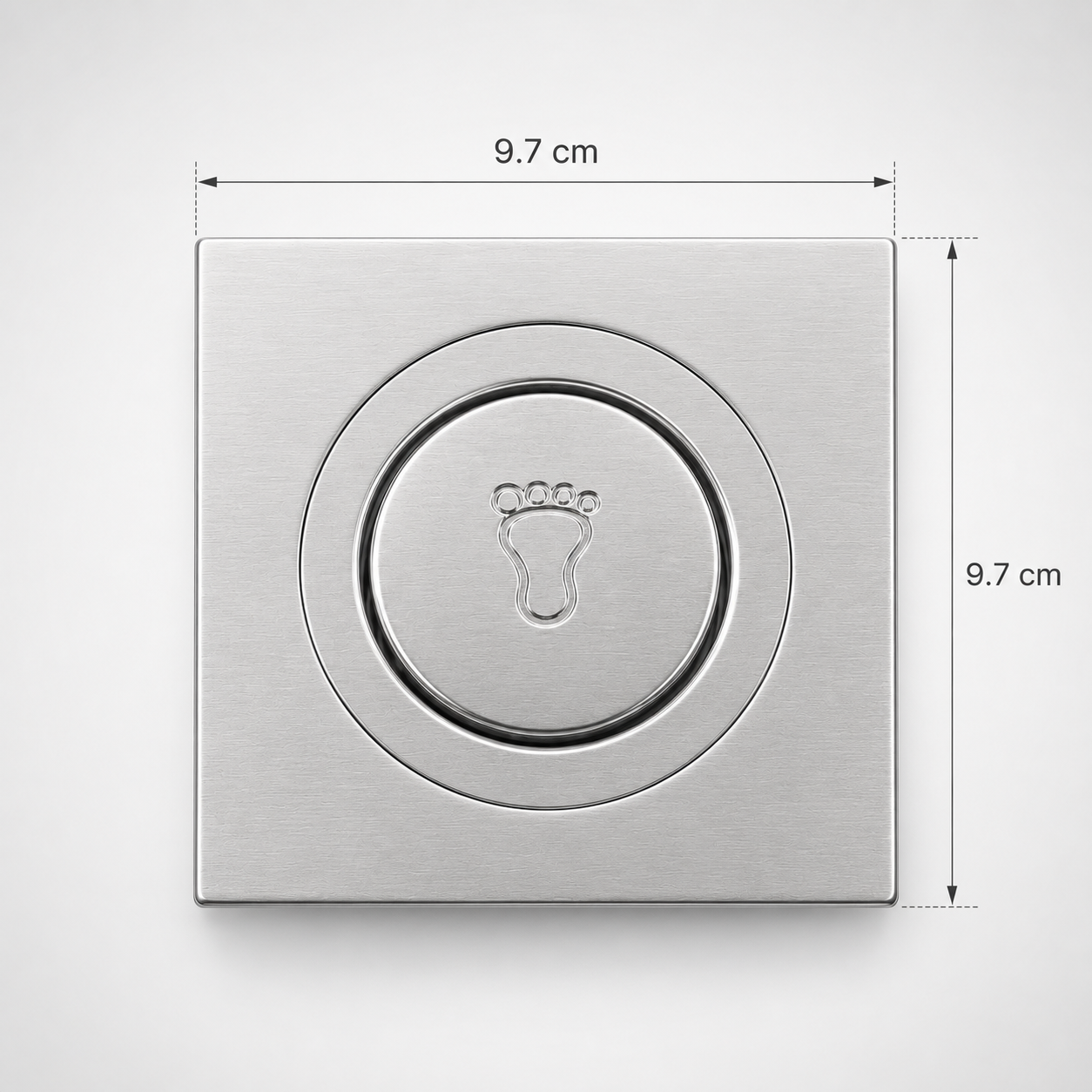 Square Stainless Steel Foot-Press Floor Drain with Anti-Odor Core, Fast Drainage & Removable Cover