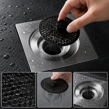 Removable Hair Filter Floor Drain with Fast-Drain Stainless Steel Base