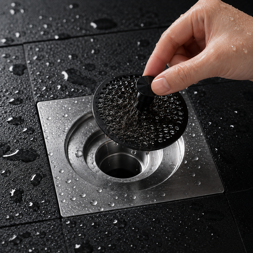 Removable Hair Filter Floor Drain with Fast-Drain Stainless Steel Base