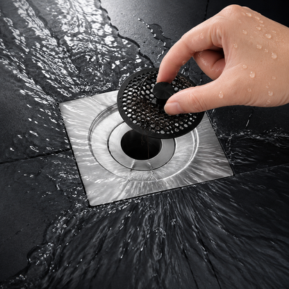 Removable Hair Filter Floor Drain with Fast-Drain Stainless Steel Base