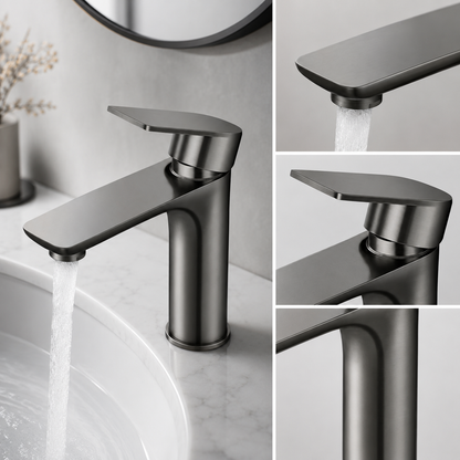Modern Single-Handle Bathroom Faucet with Soft Aerated Water Flow